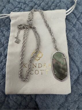 Kendra Scott Silver Rayne Abalone Necklace - excellent condition